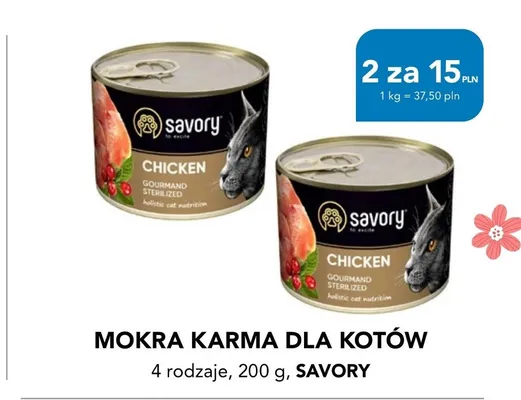 Mokra karma dla kotów Savory promocja w Aquael zoo
