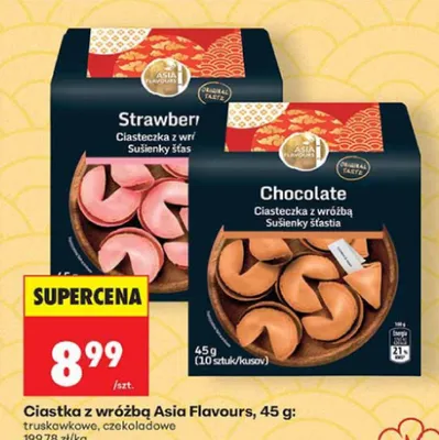 Ciastka z wróżbą czekoladowe Asia Flavours promocja w Biedronka