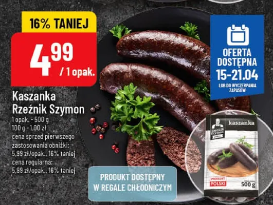 Kaszanka Rzeźnik Szymon promocja w POLOmarket