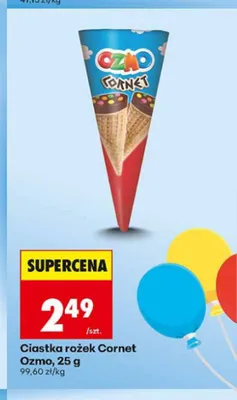 Ciastka rożek Cornet Ozmo promocja w Biedronka