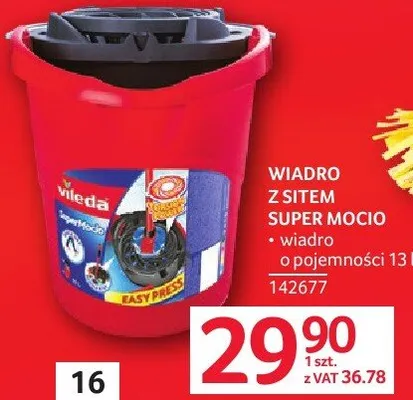 Wiadro z sitem Super Mocio wiadro o pojemności 13 l promocja w Selgros