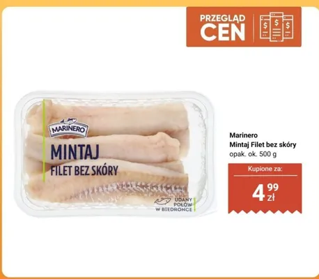 Mintaj filet bez skóry Marinero promocja w Biedronka