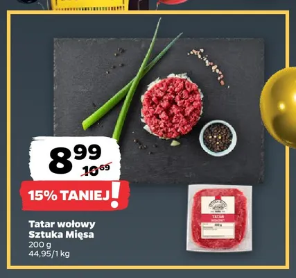 Tatar wołowy Sztuka Mięsa promocja w Netto