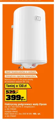 Elektryczny podgrzewacz wody Elprom 50 l promocja w OBI