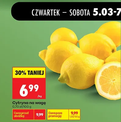 Cytryna na wagę promocja w Biedronka
