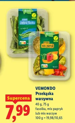 Przekąska warzywna fasolka, mix papryk lub mix warzyw promocja w Lidl