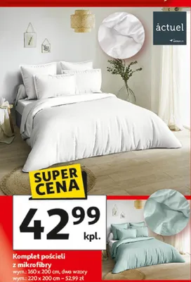 Komplet pościeli z mikrofibry promocja w Auchan