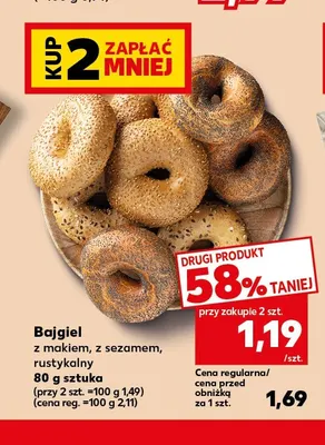 Bajgiel z makiem promocja w Kaufland