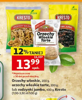 Rodzynki jumbo Kresto promocja w Auchan