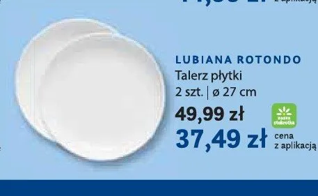Talerz płytki Lubiana Rotondo 2-pak ø 27 cm promocja w Stokrotka
