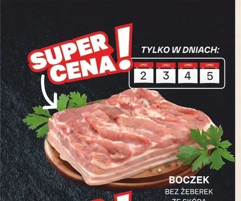 Boczek bez żeberek ze skórą promocja w Chorten