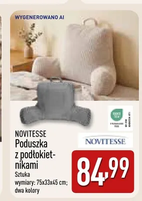 Poduszka z podłokietnikami 75x33x45 cm Novitesse promocja w Aldi