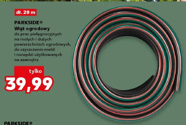 Wąż ogrodowy PARKSIDE dł. 20m promocja w Kaufland