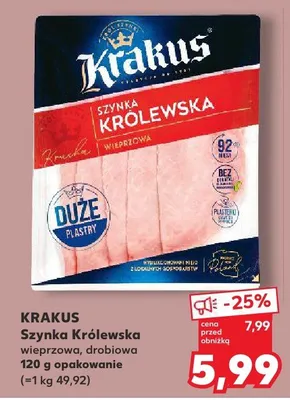 Szynka królewska wieprzsowa, drobiowa promocja w Kaufland