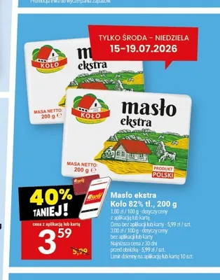 Masło ekstra Koło 82% tł. promocja w Twój Market