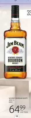 Whisky JIM BEAM WHITE 40% 1 L promocja w Selgros