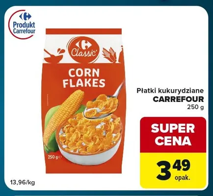 Płatki kukurydziane Carrefour promocja w Globi