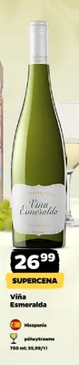 Wino białe Viña Esmeralda półwytrawne promocja w Netto