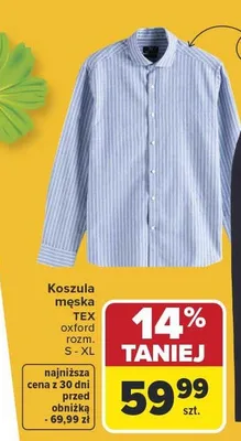 Koszula męska oxford promocja w Carrefour