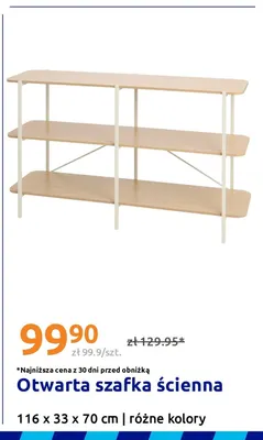 Otwarta szafka ścienna 116x33x70 cm promocja w Action