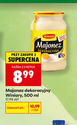 Majonez dekoracyjny Winiary promocja w Biedronka