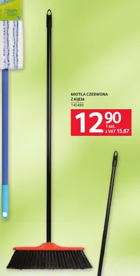 Miotła czerwona z kijem promocja w Selgros
