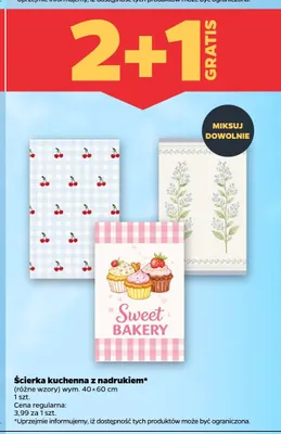Ścierka kuchenna z nadrukiem promocja w Netto