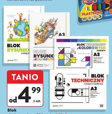 Blok rysunkowy kolorowy Indeks 16 kartek promocja w Intermarche