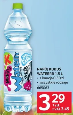 Napój Kubuś Waterrr 1,5L promocja w Selgros