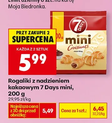 Rogaliki z nadzieniem kakaowym mini promocja w Biedronka