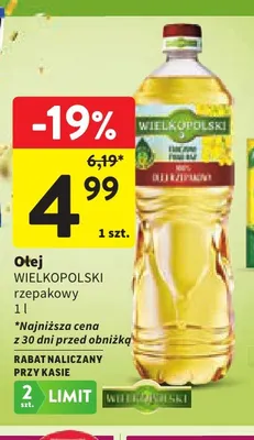 Olej rzepakowy Wielkopolski promocja w Intermarche