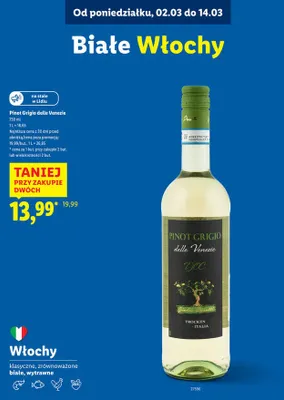 Wino Pinot Grigio delle Venezie promocja w Lidl
