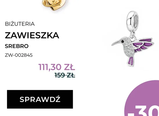 Zawieszka srebro Briju promocja w Briju