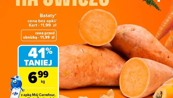 Bataty promocja w Carrefour Market