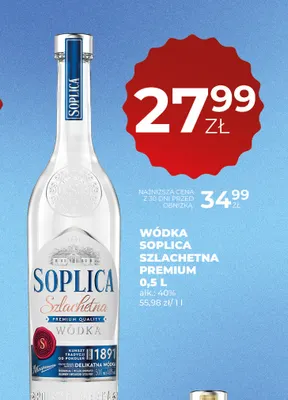Wódka Soplica Szlachetna Premium promocja w Duży Ben
