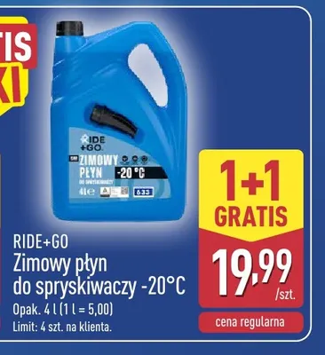 Zimowy płyn do spryskiwaczy -20°C Ride+Go promocja w Aldi