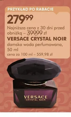 Damska woda perfumowana VERSACE CRYSTAL NOIR promocja w Super-Pharm