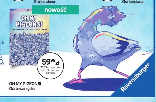 Gra towarzyska Oh My Pigeons! Ravensburger promocja w Empik