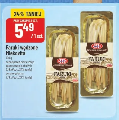 Faruki wędzone Mlekovita promocja w POLOmarket
