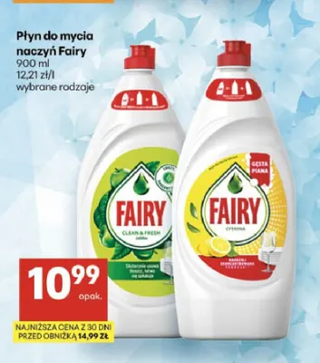 Płyn do mycia naczyń Fairy promocja w Delikatesy Centrum