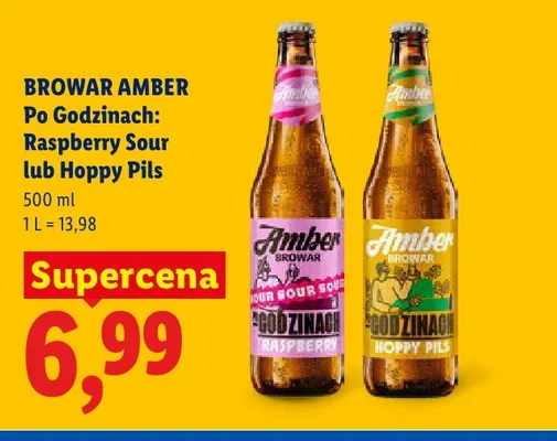 Piwo Browar Amber Po Godzinach Hoppy Pils promocja w Lidl