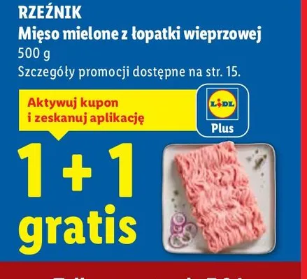 Mięso mielone z łopatki wieprzowej promocja w Lidl