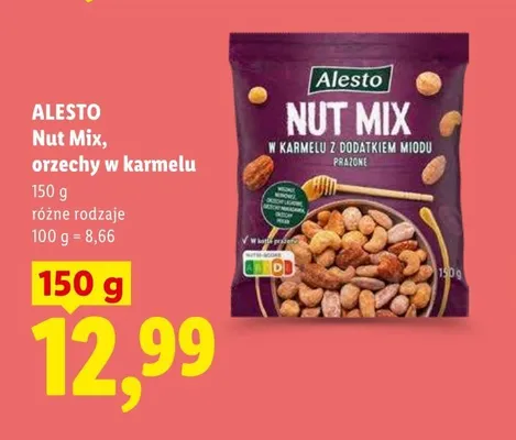 Orzechy w karmelu Alesto Nut Mix promocja w Lidl