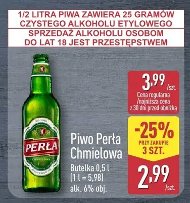 Piwo Perła Chmielowa promocja w Aldi