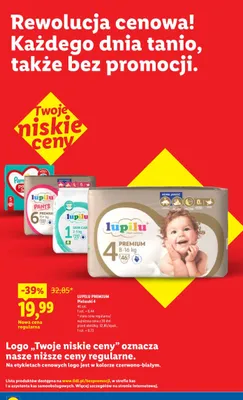 Pieluchy premium 4 promocja w Lidl