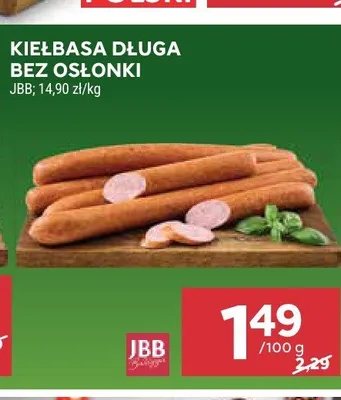 Kiełbasa długa bez osłonki JBB promocja w Stokrotka