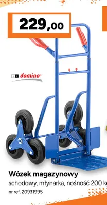 Wózek magazynowy schodowy młynarka Domino promocja w Bricoman