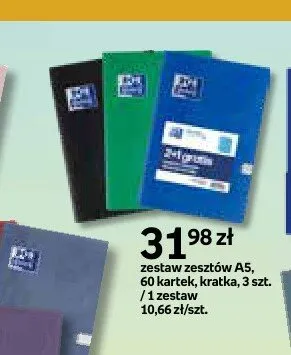 Zestaw zeszytów A5 Oxford 3-pak promocja w Empik