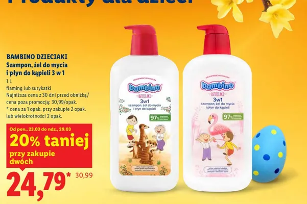 Szampon, żel do mycia i płyn do kąpieli 3 w 1 promocja w Lidl