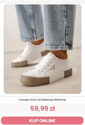 Trampki VICES na Żłobionej Platformie promocja w Renee